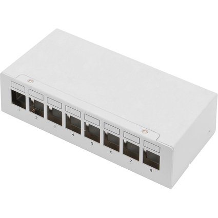 DIGITUS Desktop Modular Patch Panel, 8-Ports, lichtgrau