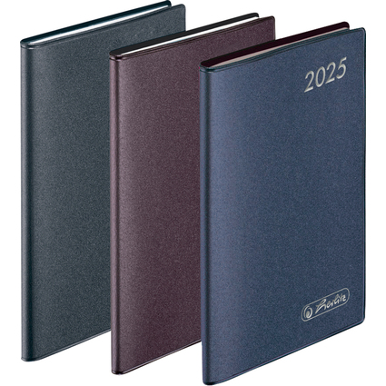 herlitz Taschenkalender Metallic 2025, A7, farbig sortiert