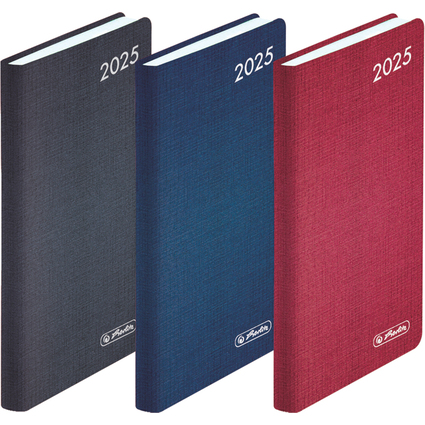 herlitz Taschenkalender Classic 2025, A7, farbig sortiert