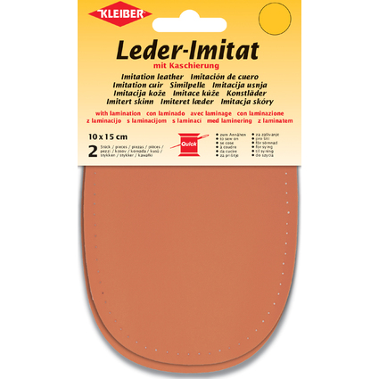 KLEIBER Leder-Imitat mit Kaschierung, 100 x 150 mm, orange