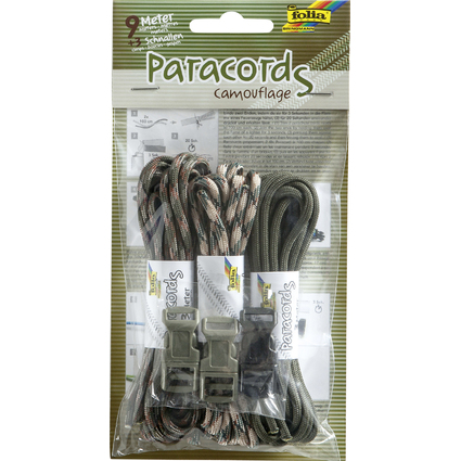 folia Paracord-Set "CAMOUFLAGE", farbig sortiert