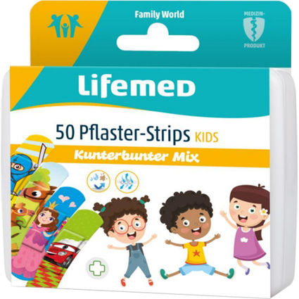 Lifemed Kinder-Pflaster-Strips "Mix", 50er Box