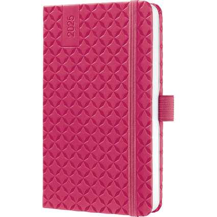 sigel Taschenkalender Jolie Flair 2025, Kunstleder, fuchsia