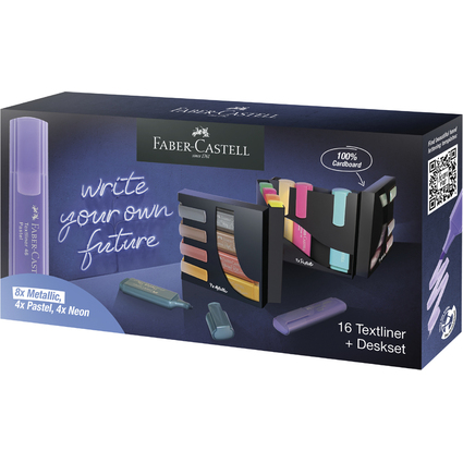 FABER-CASTELL Textmarker TEXTLINER 1546, 16er Deskset