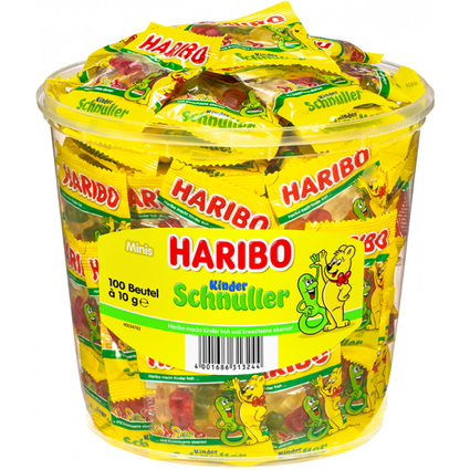 HARIBO Fruchtgummi SCHNULLER Minis, in Runddose