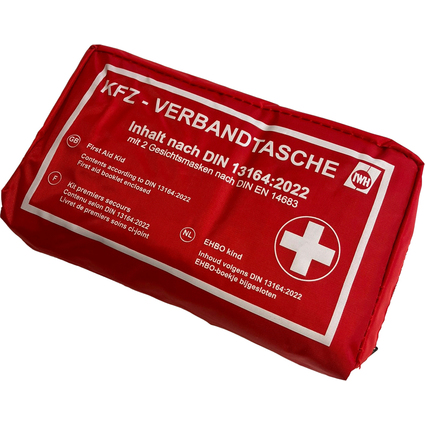 IWH KFZ-Verbandtasche, Inhalt DIN 13164, rot