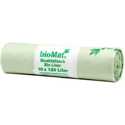 PAPSTAR Bioabfallsack "bioMAT", 120 Liter, grn