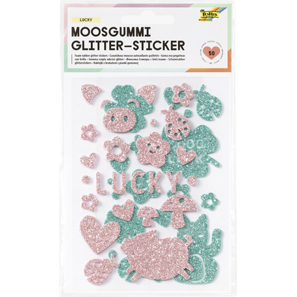 folia Moosgummi Glitter-Sticker "Lucky"