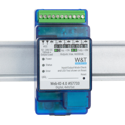 W&T Web-IO 4.0 Digital, 4 x In/Out, 10/100 BaseT, blau