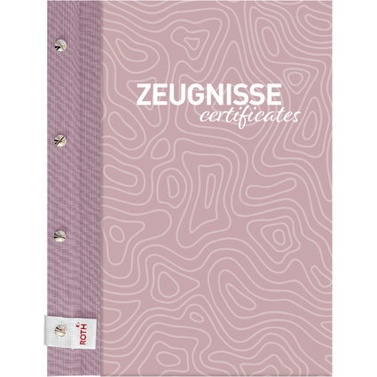 ROTH Zeugnismappe Pattern mit Buchschrauben "Dusty Rose"