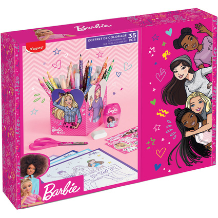 Maped Zeichenset Barbie, 35-teilig, in Geschenkbox