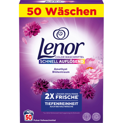 Lenor Waschpulver Amethyst Bltentraum, 3,0 kg - 50 WL