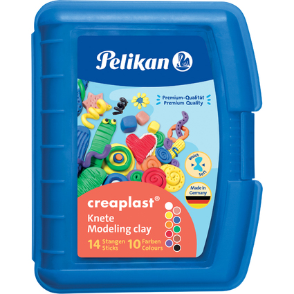 Pelikan Kinderknete Creaplast, 14er Kunststoffbox blau