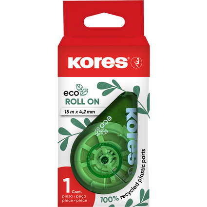 Kores Einweg-Korrekturroller "RollOn ECO", 4,2 mm x 15,0 m