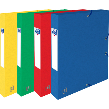 Oxford Sammelbox Top File+, DIN A4, 4er Set, farbig sortiert