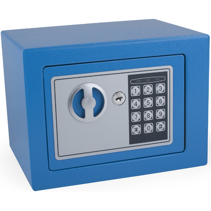 pavo Mini-Tresor, mit Elektronikschloss, blau