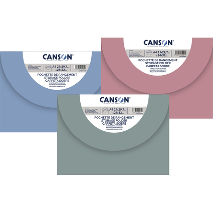 CANSON Zeichnungsmappe "Pastellfarben", 270 x 350 mm