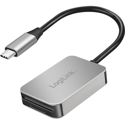 LogiLink USB-C 3.2 Gen 1 Dual-Kartenleser, aus Aluminium