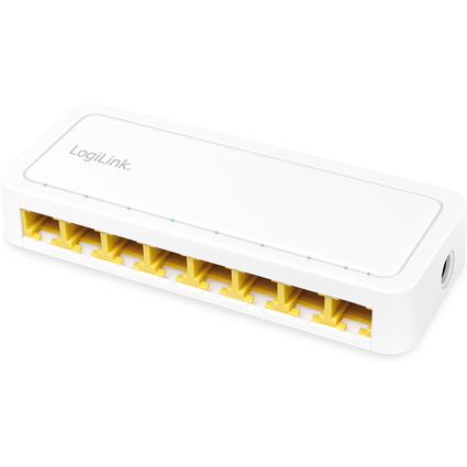 LogiLink Desktop Gigabit Ethernet Switch, 8-Port, wei