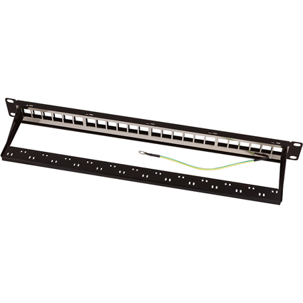 LogiLink 19" Keystone Patch Panel, 24-Port, geschirmt