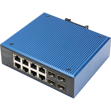 DIGITUS Industrial Gigabit Ethernet PoE Switch, 8+4 Port