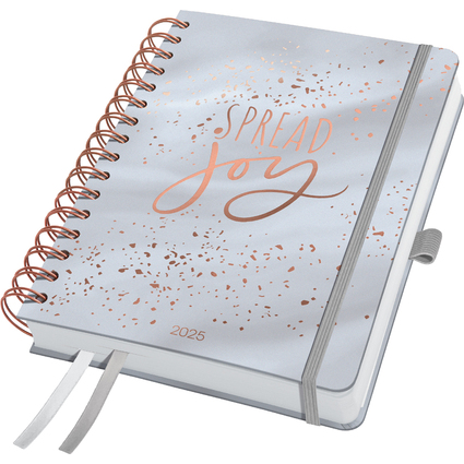 sigel Buchkalender Jolie "Glittery Joy" 2025, A5