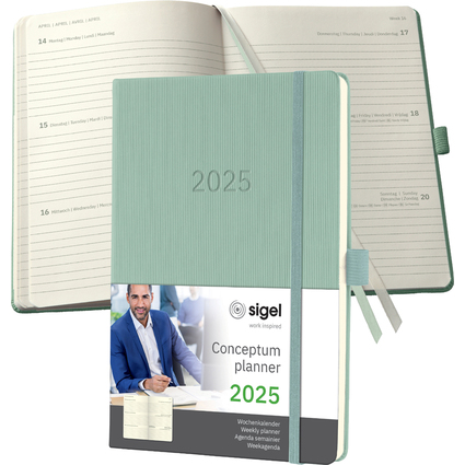 sigel Buchkalender Conceptum 2025, ca. DIN A5, mint