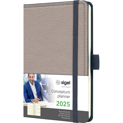 sigel Buchkalender Conceptum Design Casual 2025, beige
