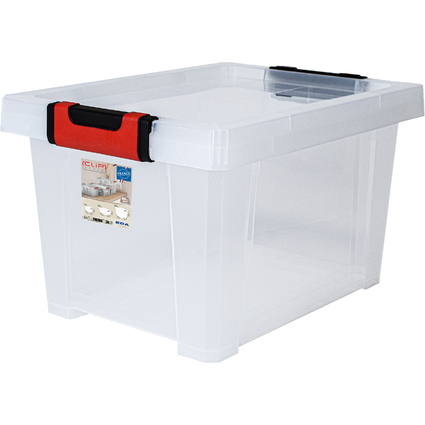 EDA Aufbewahrungsbox CLiPSTOCK, 15 Liter, PP, transparent