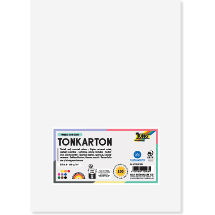 folia Tonkarton, DIN A4, 180 g/qm, 10 Farben