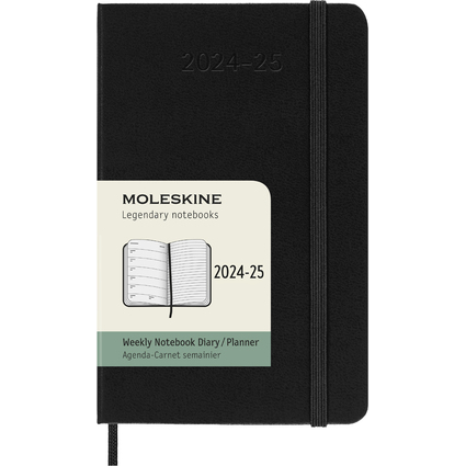 MOLESKINE Taschenkalender 2024/2025, 18 Monate, P/A6,schwarz