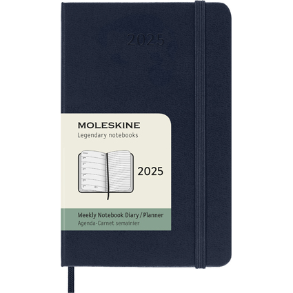 MOLESKINE Taschenkalender 2025, Wochen, P/A6, Hardcover,blau