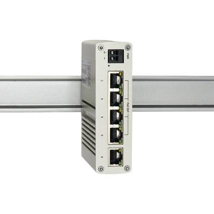 W&T Industrial Gigabit Ethernet PoE Switch, 5-Port