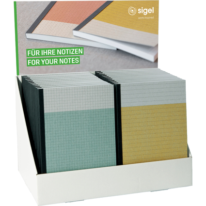 sigel Notizbuch aus Recycling-Papier, DIN A5, Display