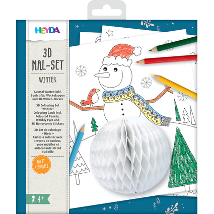 HEYDA 3D Mal-Set "Winter", 15-teilig