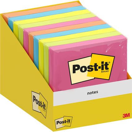 Post-it Haftnotizen, 76 x 76 mm, farbig sortiert