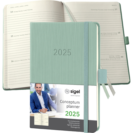 sigel Taschenkalender Conceptum 2025, ca. DIN A6, mint