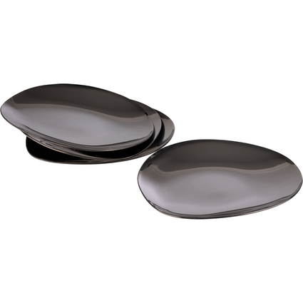 APS Teller PEBBLES, gunmetal, 4er Set