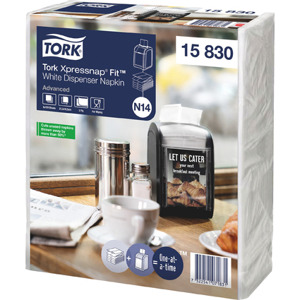 TORK Xpressnap Fit Spender-Servietten, 213 x 165 mm, wei