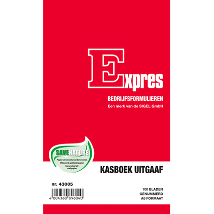 Expres Kasboek Uitgaaf, A6 staand, 100 vel