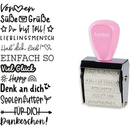 trodat Kreativstempel-Set Creative Mini "Nette Botschaften"