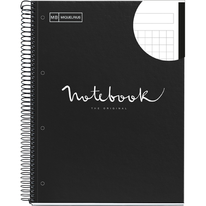 MIQUELRIUS Collegeblock "Notebook EMOTIONS", DIN A4, schwarz