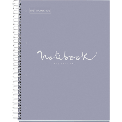 MIQUELRIUS Collegeblock "Notebook EMOTIONS", DIN A4, grau