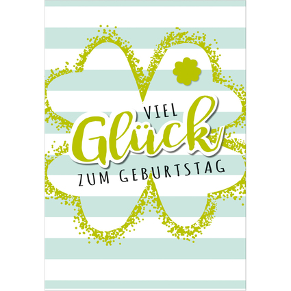 SUSY CARD XL-Geburtstagskarte "Kleeblatt"