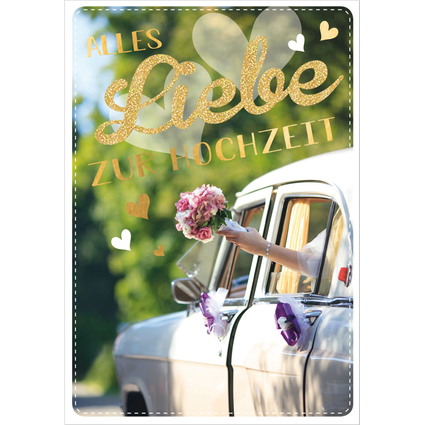 SUSY CARD XL-Hochzeitskarte "Auto"