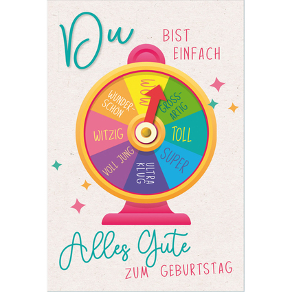 SUSY CARD Geburtstagskarte Round "Wecker"