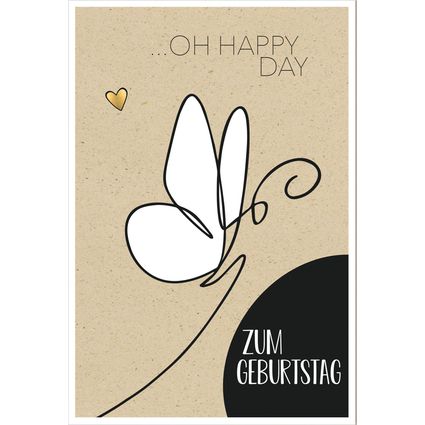 SUSY CARD Geburtstagskarte Bee yourself "Schmetterling"