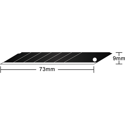 Hansa Ersatzklingen, Klingenbreite: 9 mm, 30 Grad, schwarz