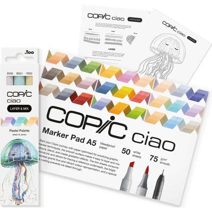 COPIC Marker ciao "LAYER & MIX Starter Set", Pastell