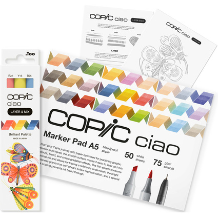 COPIC Marker ciao "LAYER & MIX Starter Set", Brilliant